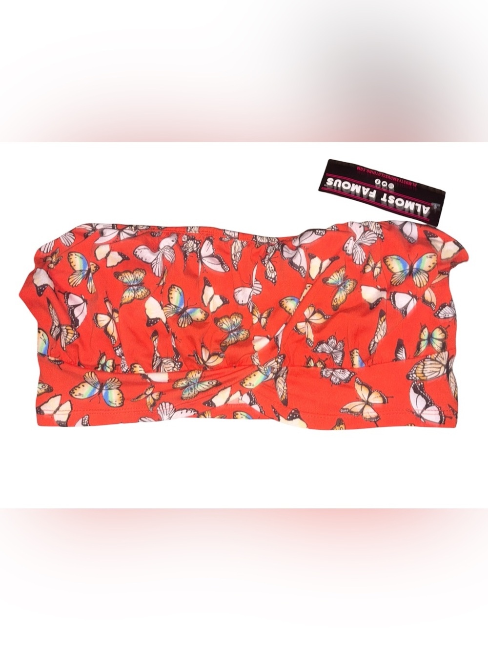 Almost Famous butterfly tube top